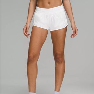 White Hotty Hot Low-Rise Lined Short 2.5" size 8